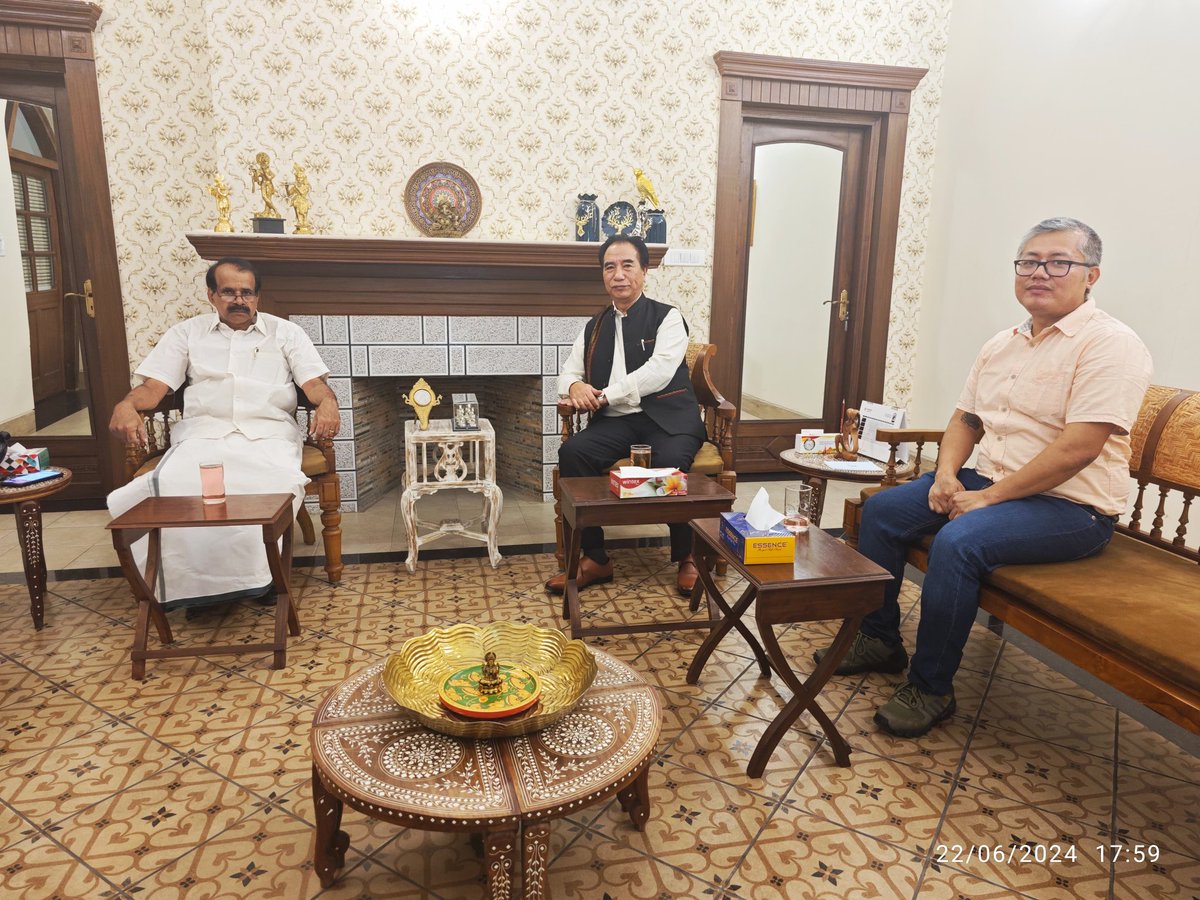 GeorgekurianBjp's tweet image. Meeting with Chief Minister of Mizoram Shri.@Lal_Duhoma at Delhi.