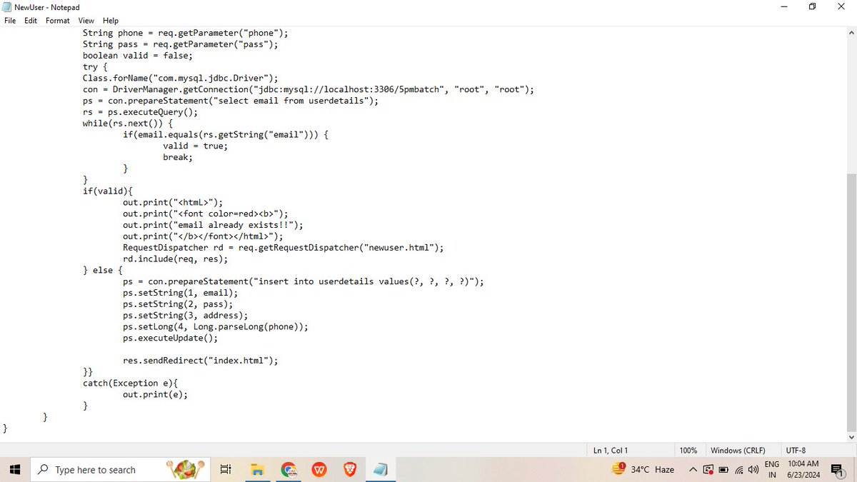 2032_ajay's tweet image. Day 96-100 of #100daysofcode
Learn various Topics in Advance Java:
✅ Java Servlet
✅ JDBC Connectivity
✅ MySQL Database
✅ Driver
✅ Attributes VS Parameters
✅ Servlet Config vs Servlet Context
#java #AdvanceJava #Servlet #MySQL #JDBC #Backend