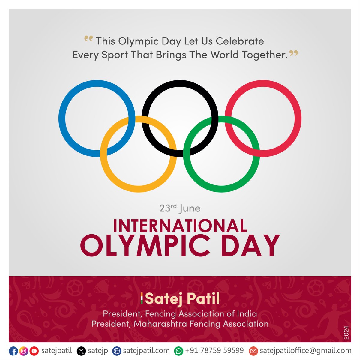 Maha_Fencing's tweet photo. Happy International Olympic Day! This Olympic Day Let's celebrate every sport that brings the world together. Let's Move and Celebrate. https://t.co/QQB7pYkZQZ