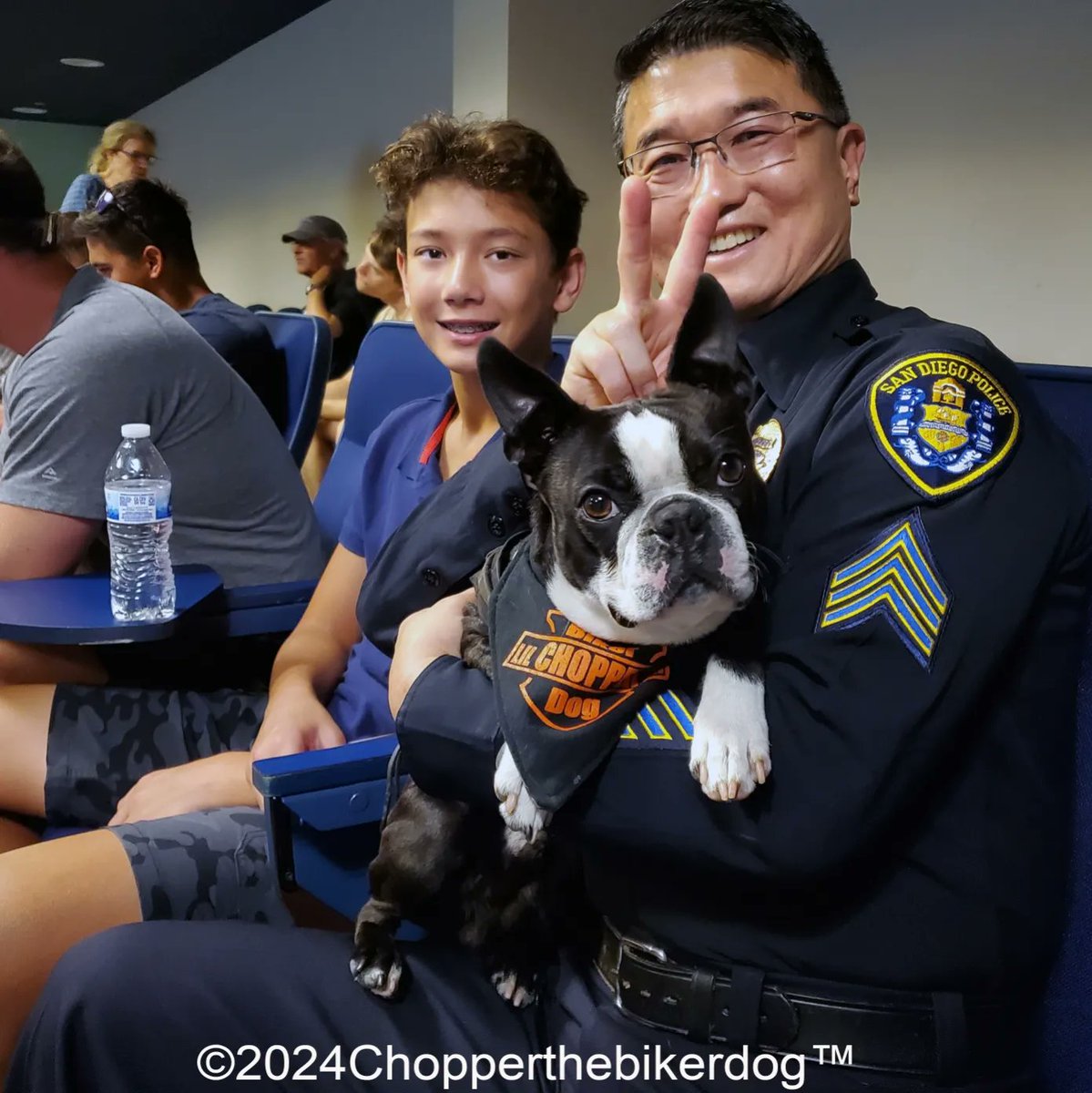 Little Chopper Jr showing his #ChopperLove for the <a href="/SanDiegoPD/">San Diego Police Department</a> today at the "Inside the SDPD" event, hosted by the   <a href="/sdpolicefdtn/">San Diego Police Foundation</a> Thank you SDPD Foundation for all you do &amp; your support for the SDPD. 💙 #SupportOurPolice