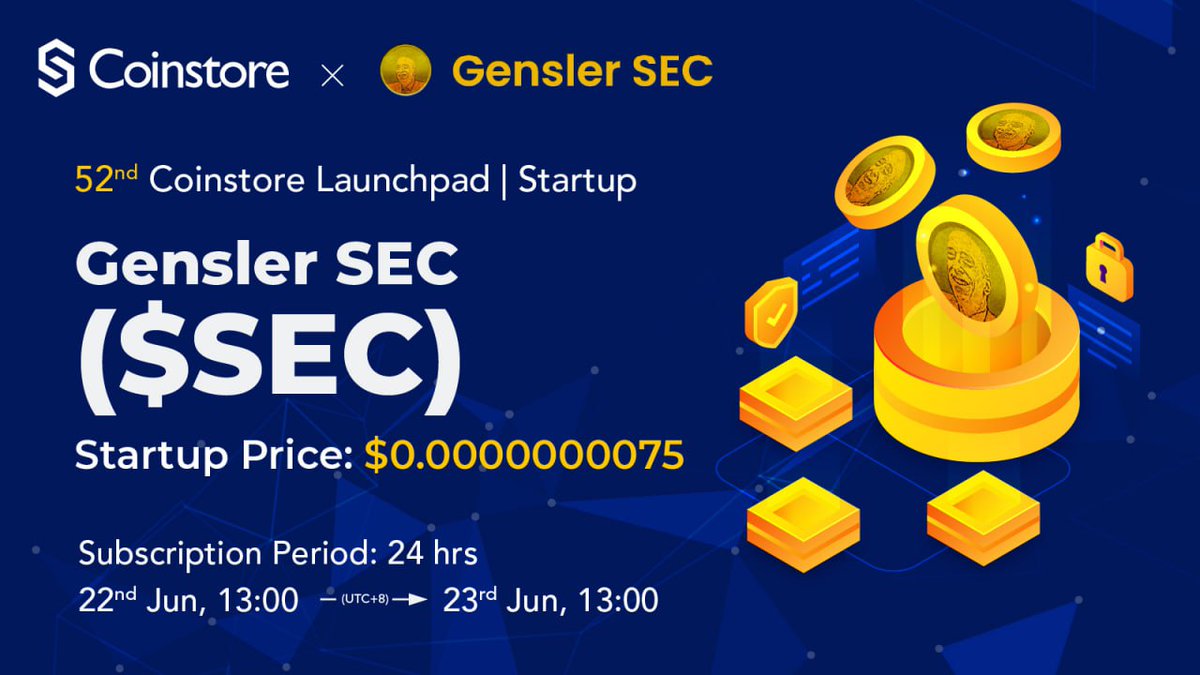 EtimEkiker10224's tweet photo. Investment opportunity alert! Gensler SEC ($SEC) launches on Coinstore Launchpad with a whitelist model. Don't miss out on this chance to invest in a meme coin 600 times less than Shib in market cap
https://t.co/l7aADAzGmz
#Launchpd #SEC #whitelist @GenslerSECxrpl @CoinstoreExc https://t.co/tX3Q1yBoYf