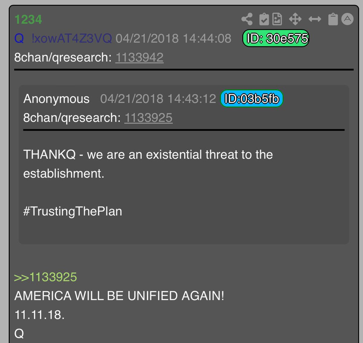 WeTheAnon17's tweet image. THE DARK KNIGHT 🧵
When will the Dark Knight rise? 🦇
I kept going back to Q1234 because on 5/9, my lights went out on a sunny day at 12:03 and came back on at 12:34.
AMERICA WILL BE UNIFIED AGAIN= 213
Kid by the side of the road= 213
National popcorn day= 213
The magician =…