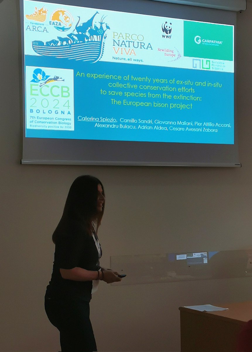 MarlianiGio's tweet photo. 🌍 Great congress in Bologna! At #ECCB2024 to present the contribution of zoos to biodiversity conservation with @CaterinaSpiezio and Miriam Vadalà #Biodiversity #CONSERVATION #Europeanbison #Sarcogypscalvus @ParcoNaturaViva https://t.co/HTnE1AeUhZ