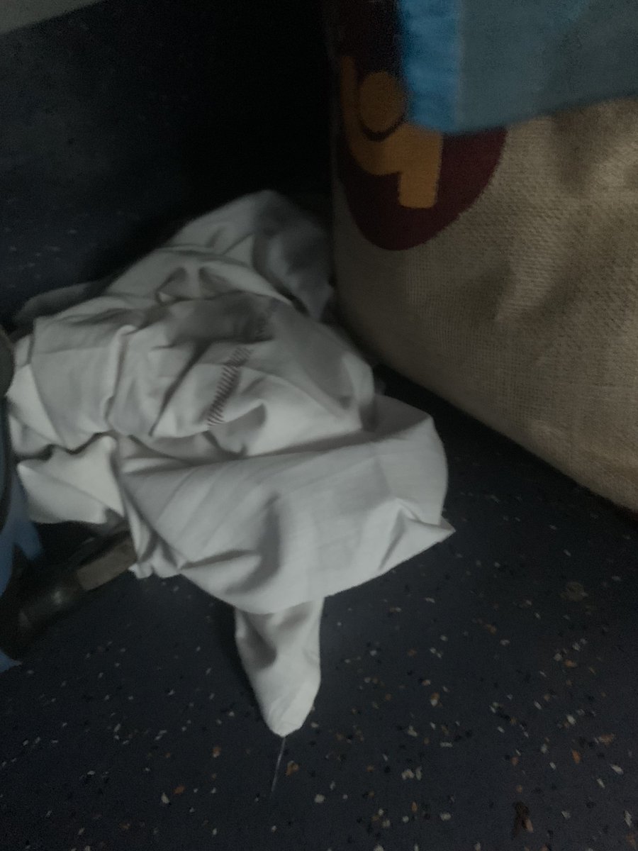 GuruKamini's tweet photo. @IRCTCofficial @PMOIndia so much litter, used sheets shoved under berth! https://t.co/a6rU0hzCHF