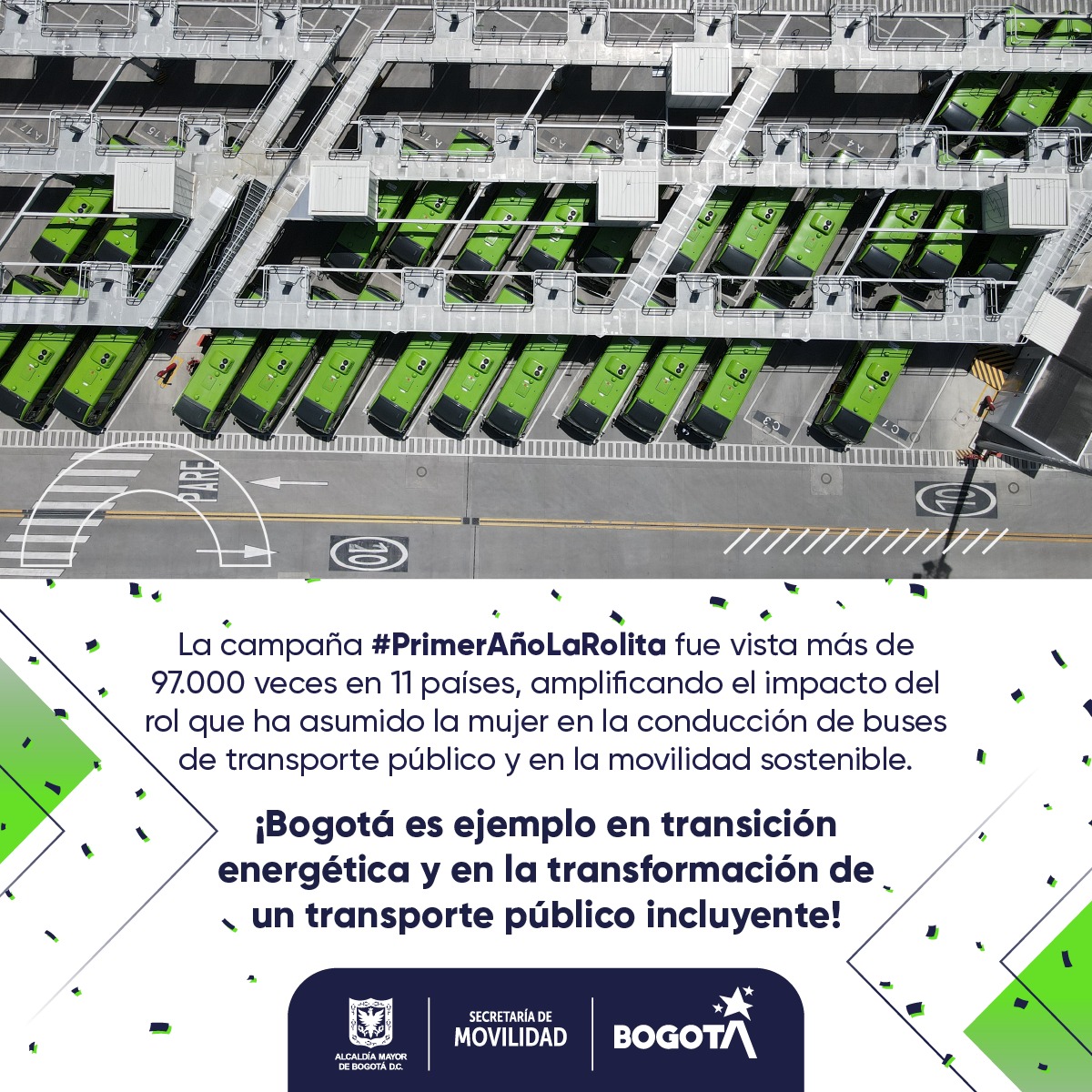 SectorMovilidad's tweet image. 🏆@Bogota y @c40cities recibieron un importante reconocimiento en los @polaris_awards, por destacar el papel integral de las mujeres en la transformación de la movilidad de Bogotá.

¡Estamos avanzando hacia un transporte público seguro e incluyente! #Polaris24