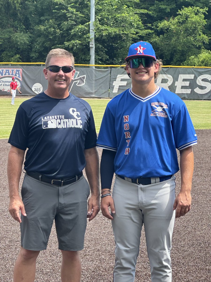 Brinn Robbins played in the IHSBCA All Star series today at Huntington University.  Brinn started every game of his high school career and became the 20th North All Star for Lafayette Central Catholic.  Congrats Brinn!!