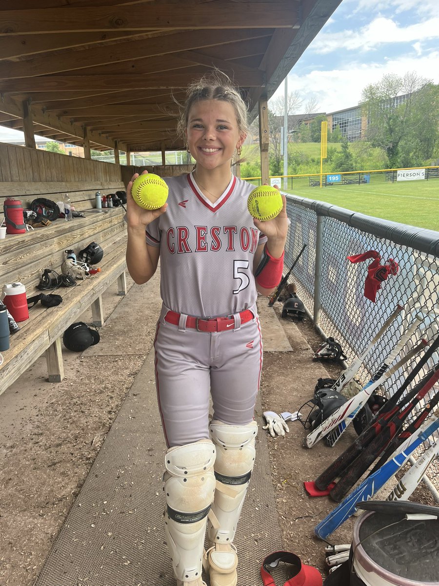Creston Panther Softball 🥎🥎 (@crestonsoftball) on Twitter photo 🚨Scoreboard Report🚨
Cedar Rapids Tournament Game One
🥎Creston 4 vs Iowa City West 6
HR: <a href="/avaadamson_5/">Ava Adamson</a>(2)
2B: Mila(2)
1B: <a href="/AveryStaver/">Avery Staver</a>, <a href="/tarynfredricks3/">taryn fredrickson</a>, <a href="/SidneyStaver/">sidney staver</a>, <a href="/KennedyStrider/">Kennedy Strider</a>
RBI: Ava(3), Mila 🚨Scoreboard Report🚨
Cedar Rapids Tournament Game One
🥎Creston 4 vs Iowa City West 6
HR: <a href="/avaadamson_5/">Ava Adamson</a>(2)
2B: Mila(2)
1B: <a href="/AveryStaver/">Avery Staver</a>, <a href="/tarynfredricks3/">taryn fredrickson</a>, <a href="/SidneyStaver/">sidney staver</a>, <a href="/KennedyStrider/">Kennedy Strider</a>
RBI: Ava(3), Mila