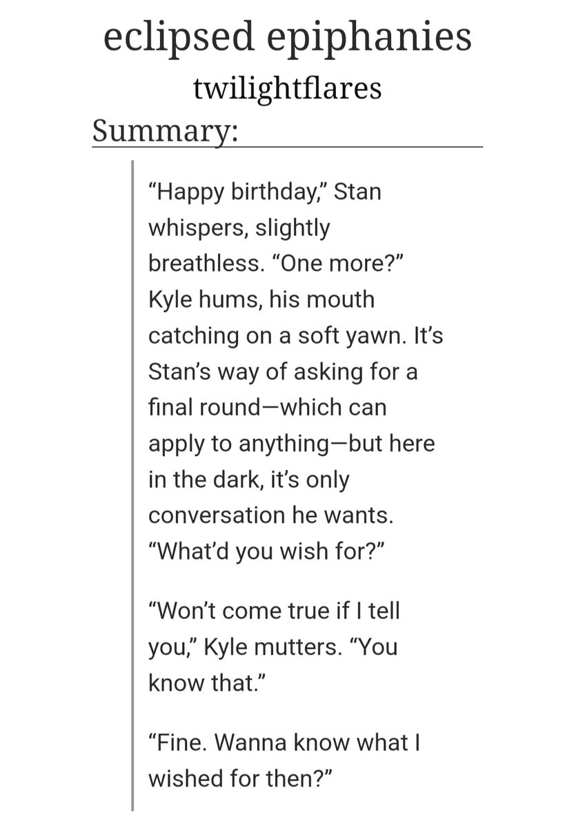 twilightflares's tweet photo. guess who /finished/ something for once...

🍨 #spstyle #kyleweek2024
🍨 3.2k + rated T
🍨 birthday fluff :,)

🔗 https://t.co/y017IBtNqD https://t.co/tra7BDlKO4