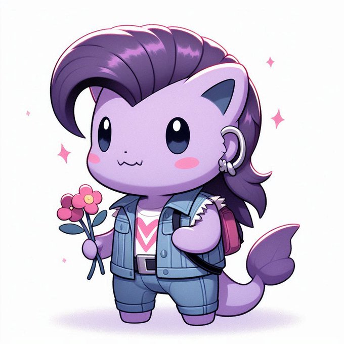 Happy Pride. My lesbian friends and I decided that pokemon needs a queer, grass/poison type. So may I