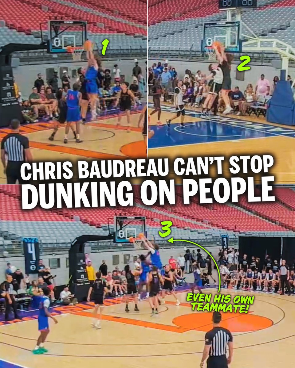 BallerTV's tweet photo. NO ONE is safe from being dunked on by @ChrisBaudreau1 🤯 @gormanhoops @Section7Az https://t.co/HCOryDeZg8