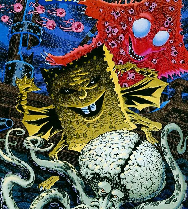 “The Horror of SpongeBob.” Is artist Kelley Jones on a mission to traumatize some kids? You bet he is #horrorart