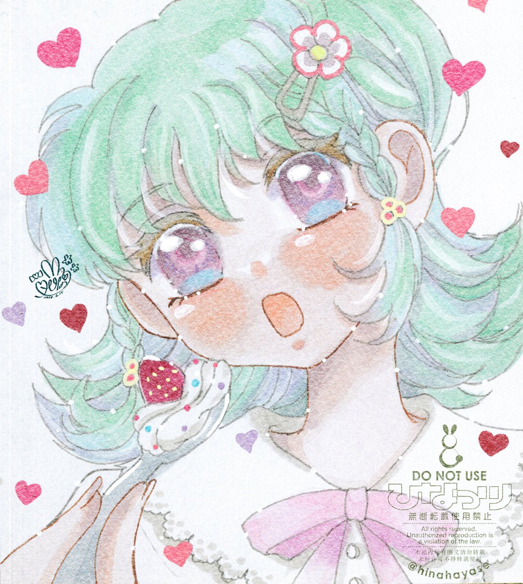 「おはっツですの日曜ですね!今日はお絵描きしようか悩んでいます…。試したい事があっ」|ひなっツ꒰ঌ🐰໒꒱のイラスト