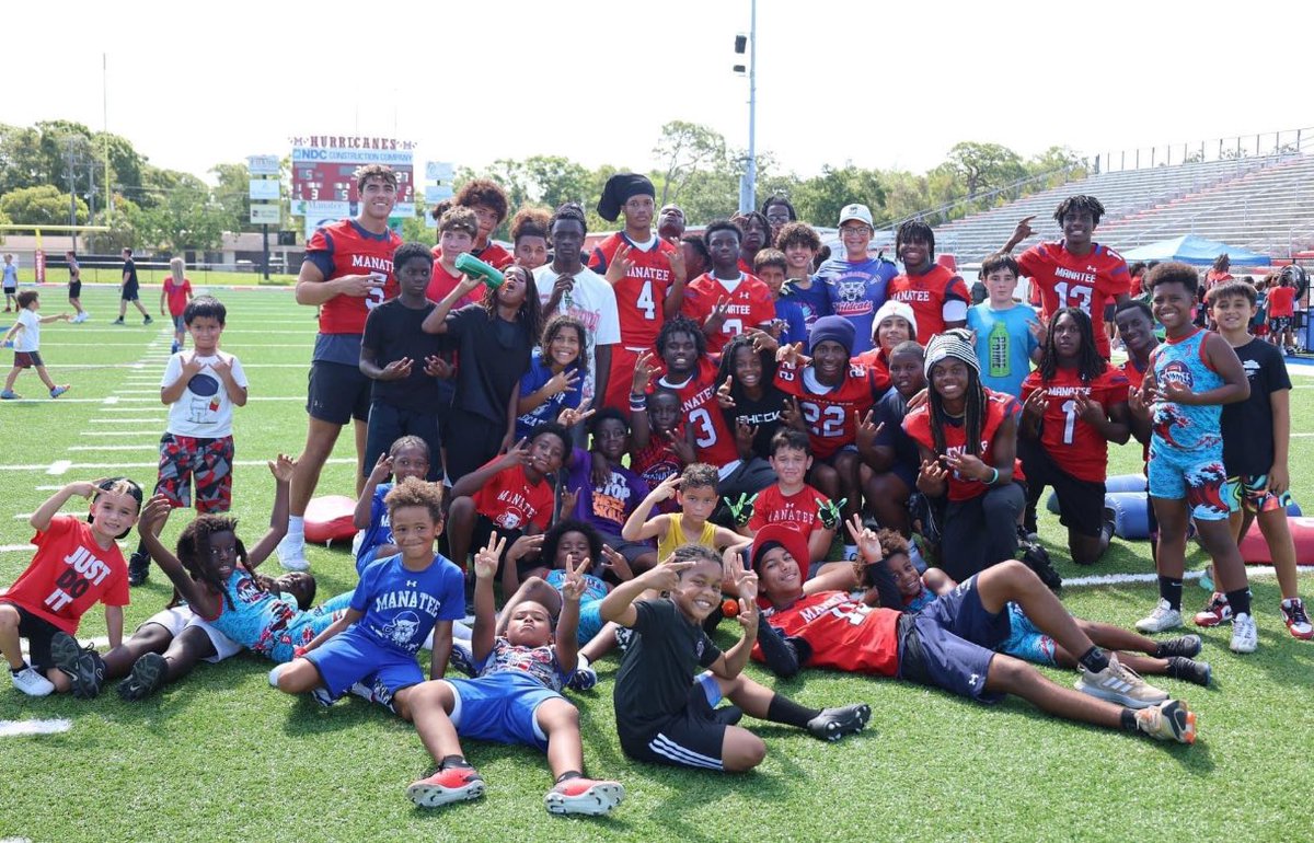Great day at the Manatee High Youth Football Camp.  We Are Manatee.