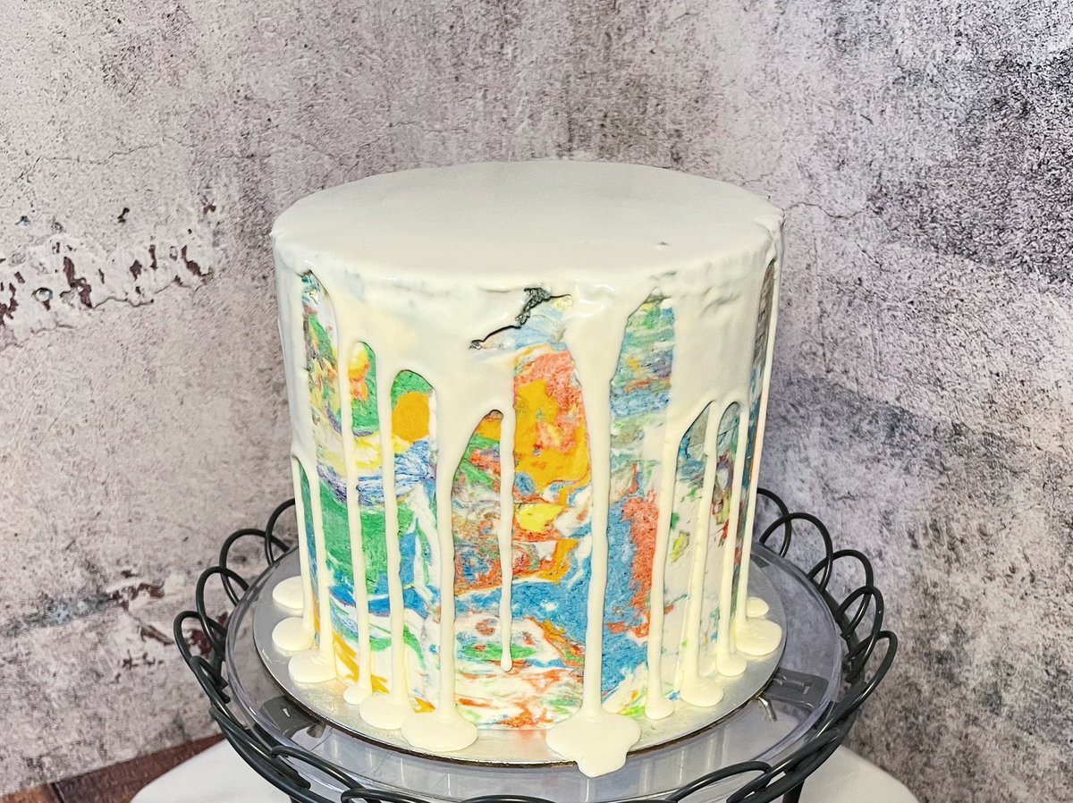 SigmaBakes's tweet photo. Rainbow Marble Cake https://t.co/nrUc8oE8A5