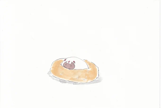 ドーナツの穴が落ち着くそす子。#イラスト #メイドインアビス 