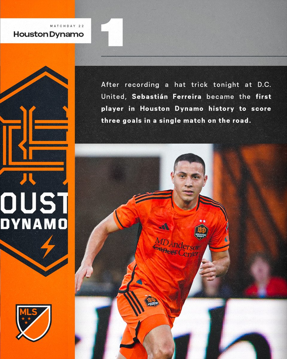 After recording a hat trick tonight at D.C. United, Sebastián Ferreira became the first player in <a href="/HoustonDynamo/">Houston Dynamo FC</a> history to score three goals in a single match on the road.