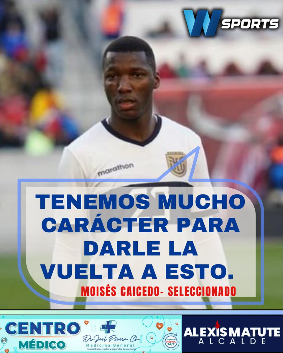 Moisés Caicedo: "Tenemos mucho carácter para dar vuelta esto" ⚽🇪🇨

A pesar de la derrota 2-1 ante Venezuela en la Copa América 2024, Caicedo se mostró optimista. "Duele perder, pero vamos a pelear hasta el final".

#CopaAmérica2024   #MoisésCaicedo #WSports #PasiónXElDeporte
