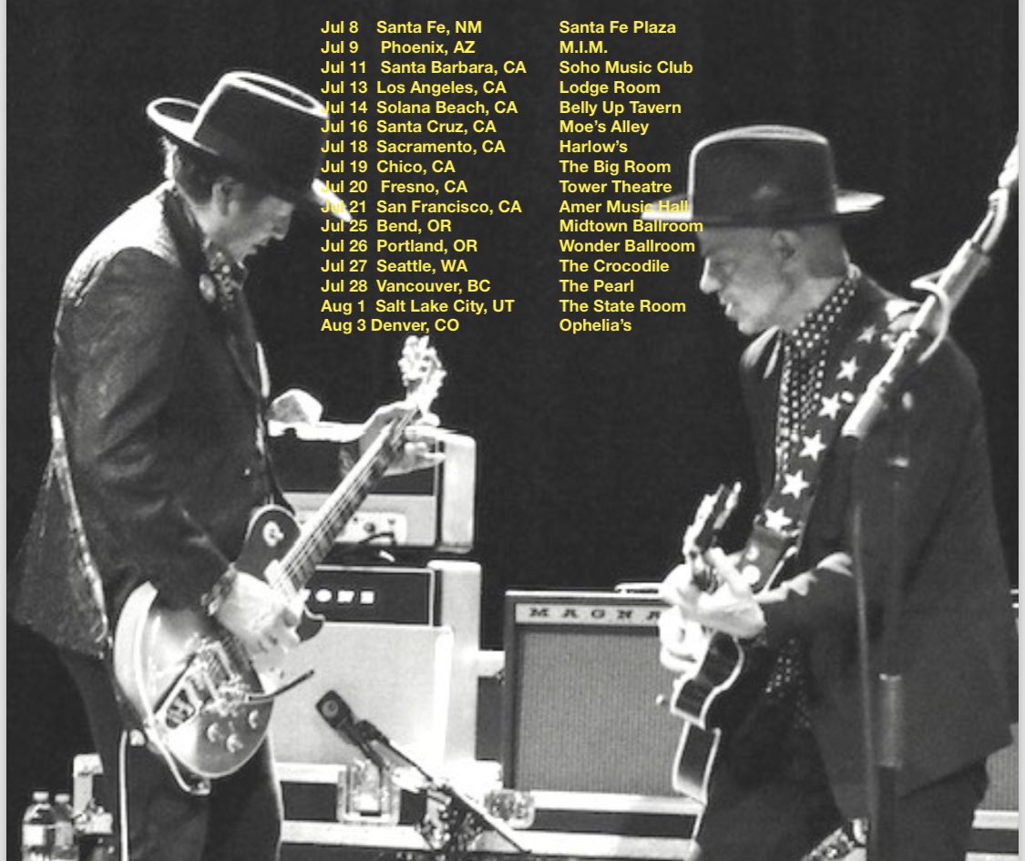 We’re heading West of the Rockies! I’ll be opening the shows for Alejandro Escovedo and then joining his fine band. Hope to see you at one of these fine venues! @alejandro_escovedo <a href="/mpressrecords/">MPress Records</a>