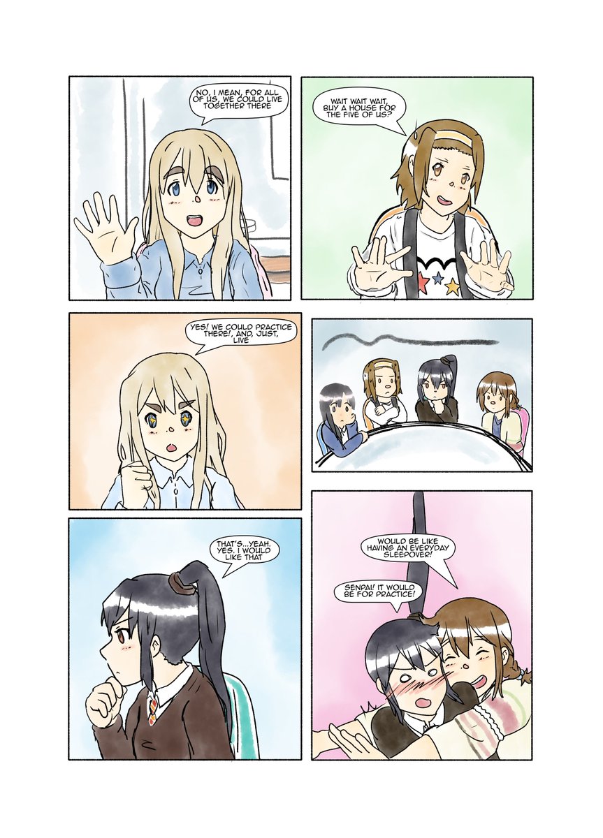M80peace's tweet photo. Our Home  -intro (35p) of my #keion #けいおん #k_on fancomic

The seniors of the HTT are finishing college soon, and, amidst the ever changing world, they can be sure of two immovable truths: they're a band, and they love each other.

Intro P 8/9
AO3 link: https://t.co/SSJrqueaVD https://t.co/4pPZKBIbiS