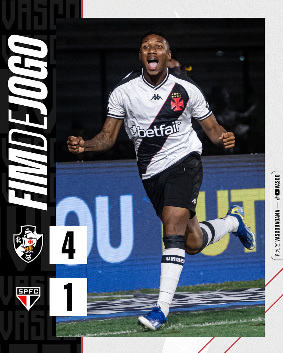 VascodaGama's tweet image. 𝐆𝐎𝐋𝐄𝐀𝐃𝐀 𝐃𝐎 𝐓𝐈𝐌𝐄 𝐃𝐀 𝐕𝐈𝐑𝐀𝐃𝐀 💢

⚽ Alan Franco (contra)
⚽ Estrella
⚽ Leandrinho
⚽ David

📸: Leandro Amorim | #VascoDaGama

#VASxSAO
#BrasileiroNaVascoTV