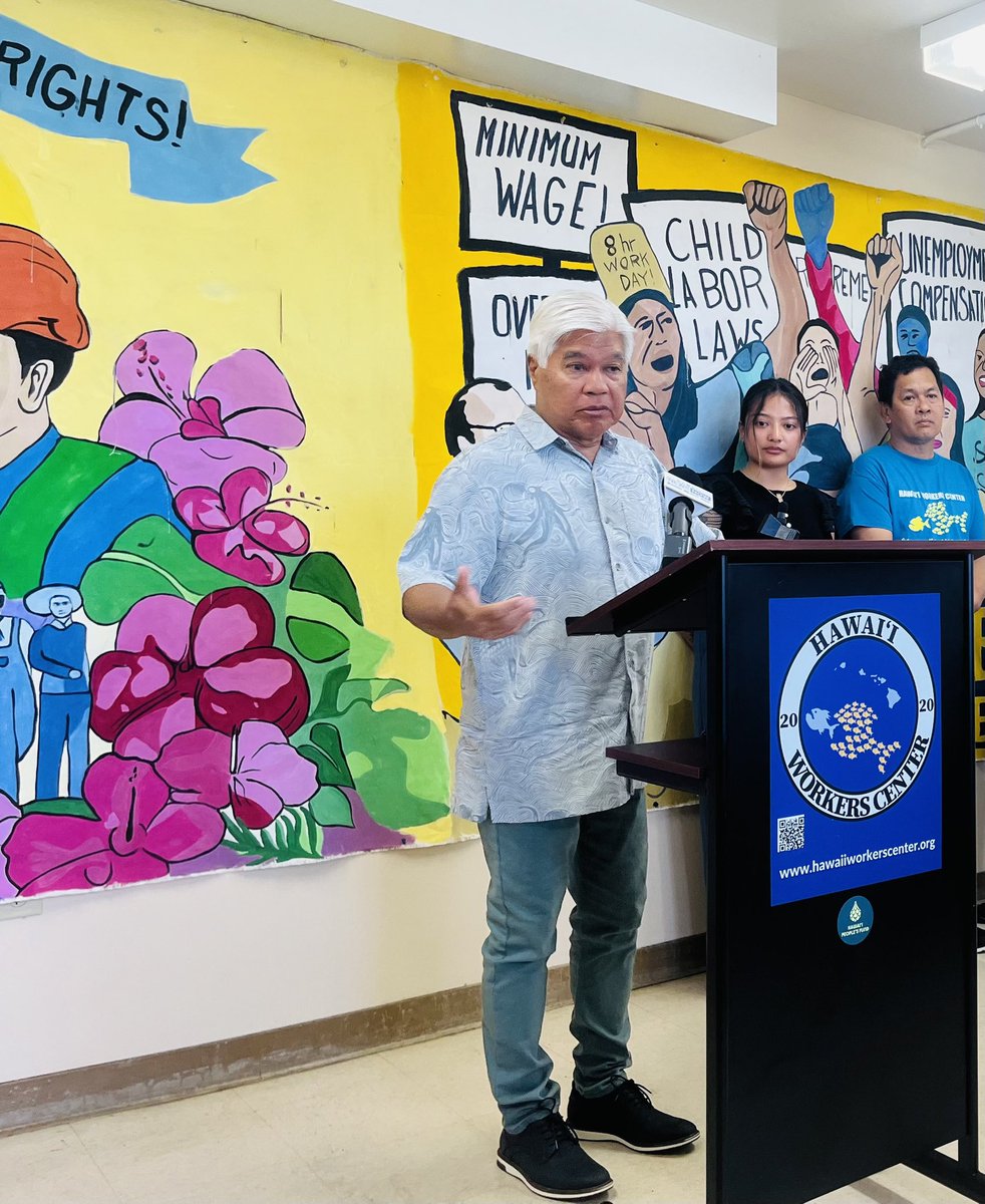 hiworkerscenter's tweet photo. Pictures from the press conference announcing the over $300,000 in back wages and damages that the 23 workers from Max’s of Manila Restaurant in Hawai’i will receive because of our organizing work. Thank you to the @USDOL ✊🏽 #solidarity #wagetheft

https://t.co/PEARVs0AIp https://t.co/6d9B2lvz0Z