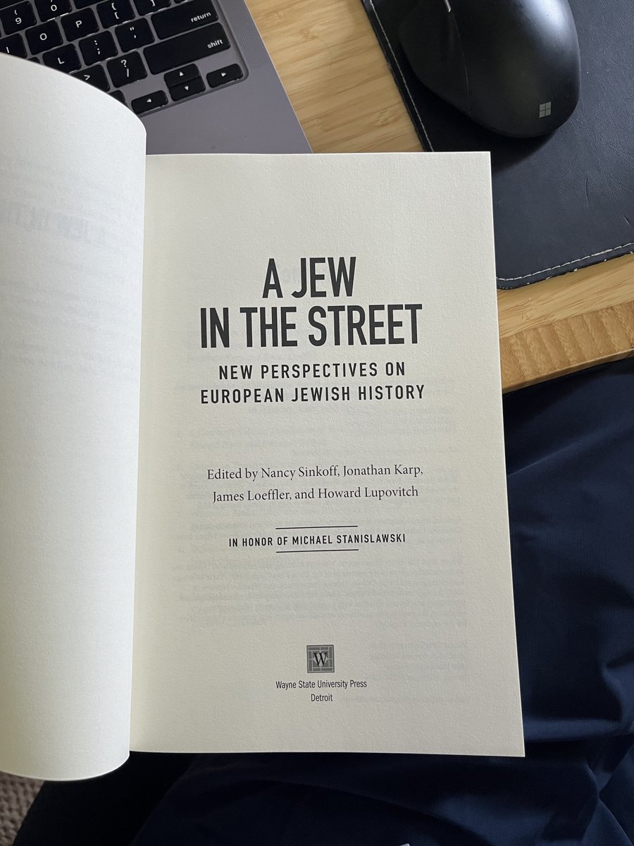 Delighted to hold this new book in my hands, a festschrift in honor of the great historian Michael Stanislawski.  wsupress.wayne.edu/9780814349687/