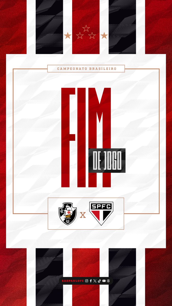 SaoPauloFC's tweet photo. Fim de jogo #VASxSPFC (4-1) 

⚽ André Silva https://t.co/mzKhOFYxRI