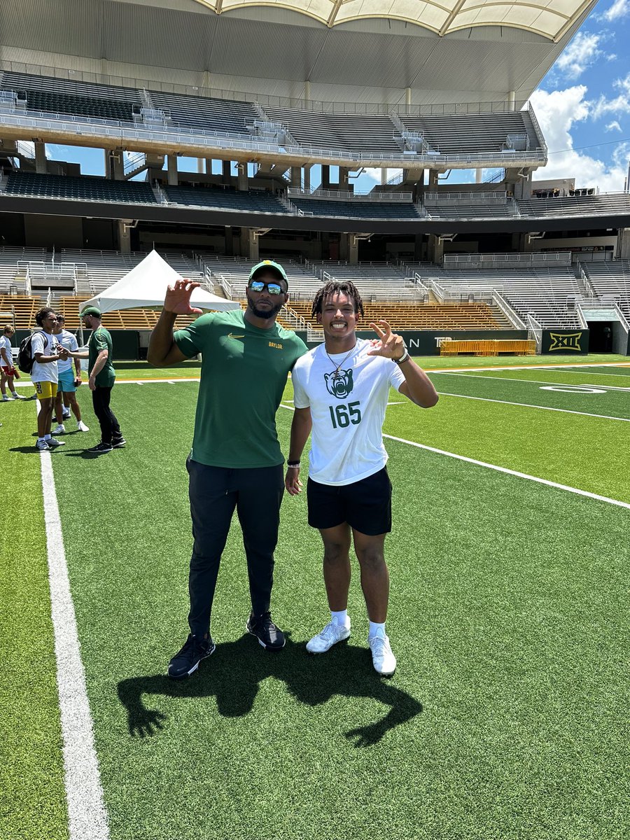 Mikah Boldon (@_mikah_boldon) on Twitter photo Had an amazing time getting out there and competing at Baylor’s Football Camp! <a href="/IM_CP7/">Coach Pilot</a> <a href="/Jamar51Chaney/">Jamar Chaney</a> <a href="/BUFootball/">Baylor Football</a> <a href="/CoachDaveAranda/">Dave Aranda</a> Had an amazing time getting out there and competing at Baylor’s Football Camp! <a href="/IM_CP7/">Coach Pilot</a> <a href="/Jamar51Chaney/">Jamar Chaney</a> <a href="/BUFootball/">Baylor Football</a> <a href="/CoachDaveAranda/">Dave Aranda</a>