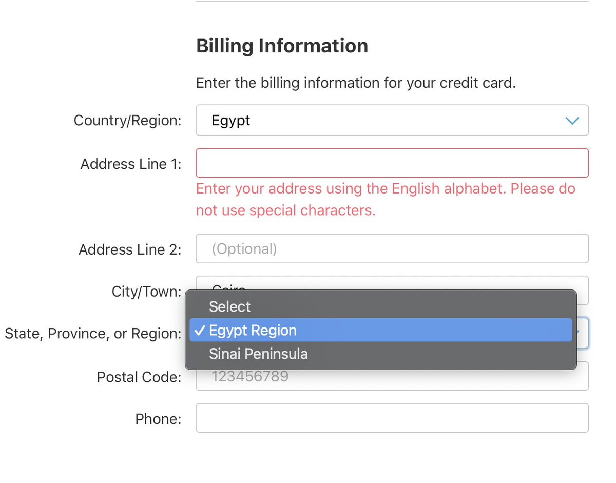 حد عنده فكرة ليه بيظهرEgypt Region and Sinai Peninsula ؟