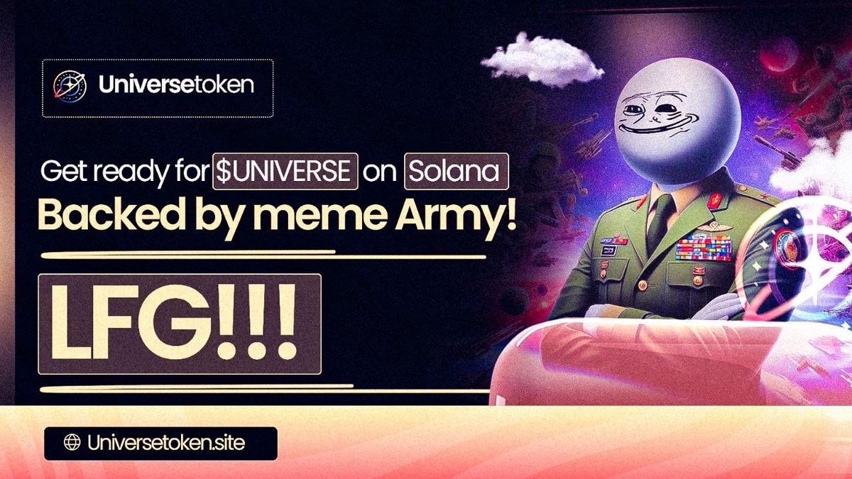 airdropinspect's tweet photo. New airdrop: Universe Sol (UNIVERSE)
Total Reward: $5,000 worth of UNIVERSE
Rate: ⭐️⭐️⭐️⭐️
Winners: 800 Random & Top 50
Distribution: after TGE

Airdrop Link: https://t.co/7cDXOYJzm3

#Airdrop #Airdrops #Airdropinspector #Solana #SOL #UniverseSol #UNIVERSE #NewAirdrop #BigAirdrop #Giveaways #WEB3 #Crypto #Blockchain #Bitcoin #BTC