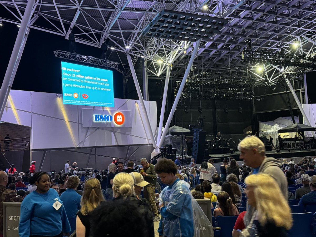 Alright. Screens are going back up, band equipment is being uncovered. Good signs….#summerfest
