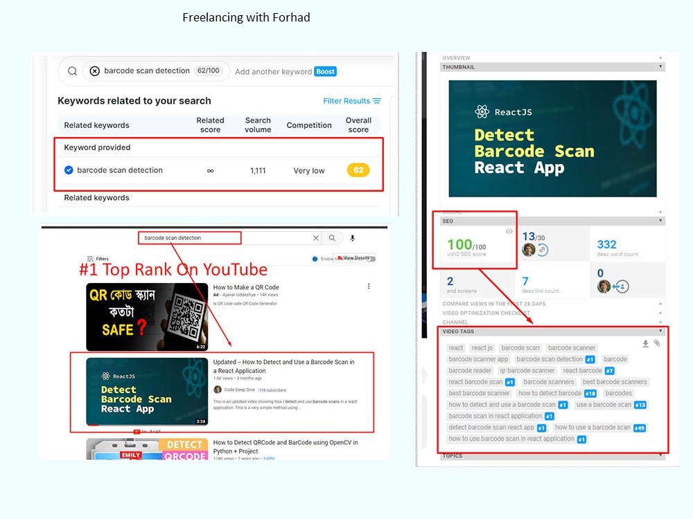 Want more views on YouTube? 🚀 Optimize with SEO! Use keywords in titles, descriptions, and tags. Create engaging thumbnails and quality content. Don't forget captions and viewer engagement
#youtubevideoseoexpert #youtubevideoseo #youtubevideooptimization #videoseo #videoseotips