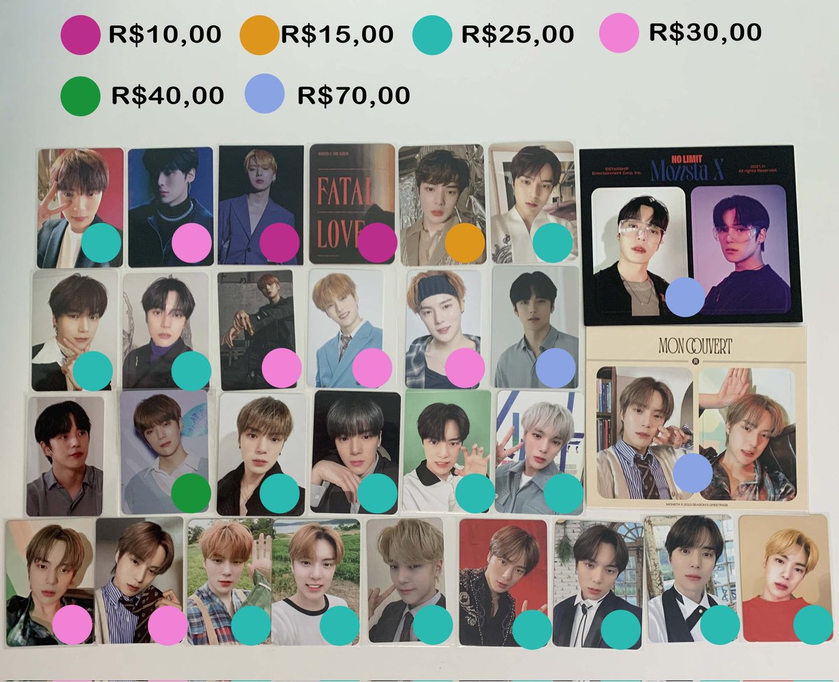 🍬SWEET PROMOÇÃO🍬
Promoção válida até 31/07!!

💰Valores na imagem
🚌Frete não incluso 

Catálogo: drive.google.com/drive/mobile/f…

Para pedir, chamar na DM💜
#vendo #venda #kpop #monstax #shownu #wonho #minhyuk #kihyun #hyungwon #jooheon #im #changkyun #card #postcard