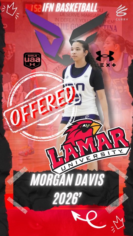 After a great camp and a conversation with <a href="/CoachAQUA_LAMAR/">Aqua Franklin</a> and <a href="/RayPatche/">Raymond Patche II</a> I am blessed to say I have received my first D1 offer from <a href="/LamarWBB/">Lamar Women's Hoops</a>.
Grateful for the coaches that believed in me! <a href="/the_CoachWalker/">The_CoachWalker</a> <a href="/IFNGUAA/">Its Fox Nation GUAA</a>