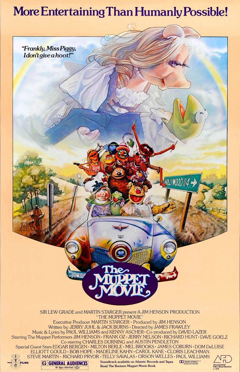 WhatAGeekPro's tweet photo. 45 years ago, the Muppets made their way from television sets to the silver screen in their Oscar-nominated feature film debut! A musical mix of felt and farce, “The Muppet Movie” told the supposedly “true” origin story for the famous troupe and their rainbow connection. 🌈 https://t.co/26tUFJmnuf