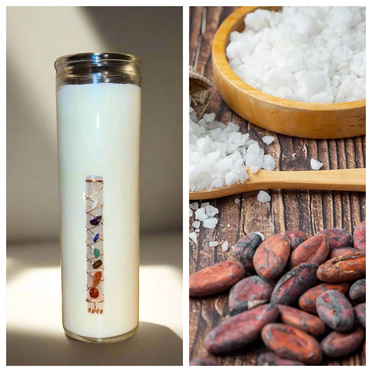 medusa7111's tweet photo. Sea Salt &amp; Cocoa Bean scented chakra candle 💫😍 for sale. Made in Ohio. Visit our website at https://t.co/hB7QT6kiNe or at @usastrongIO 🥰 #shopsmall #shoplocal #ohio https://t.co/rxHJe4Jlpk