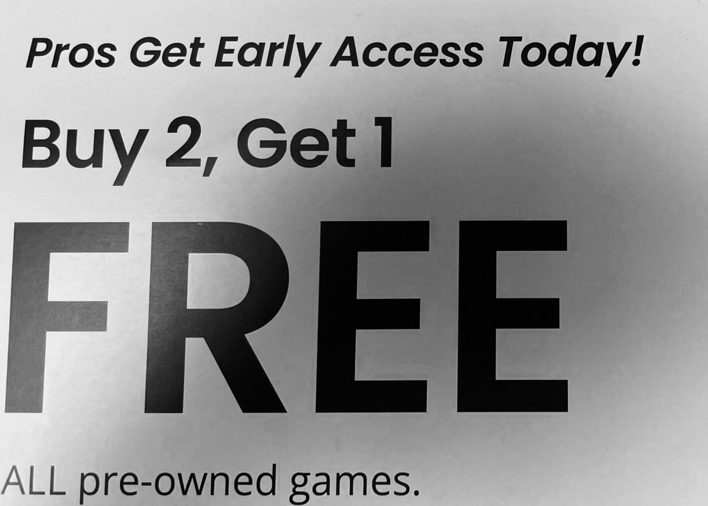 Cheap Ass Gamer on X Buy 2 Get 1 Free on All Pre Owned Games From June 30th July 6th via GameStop. Pro Member Early Access June 29th. https t AOySnHL0Hb X