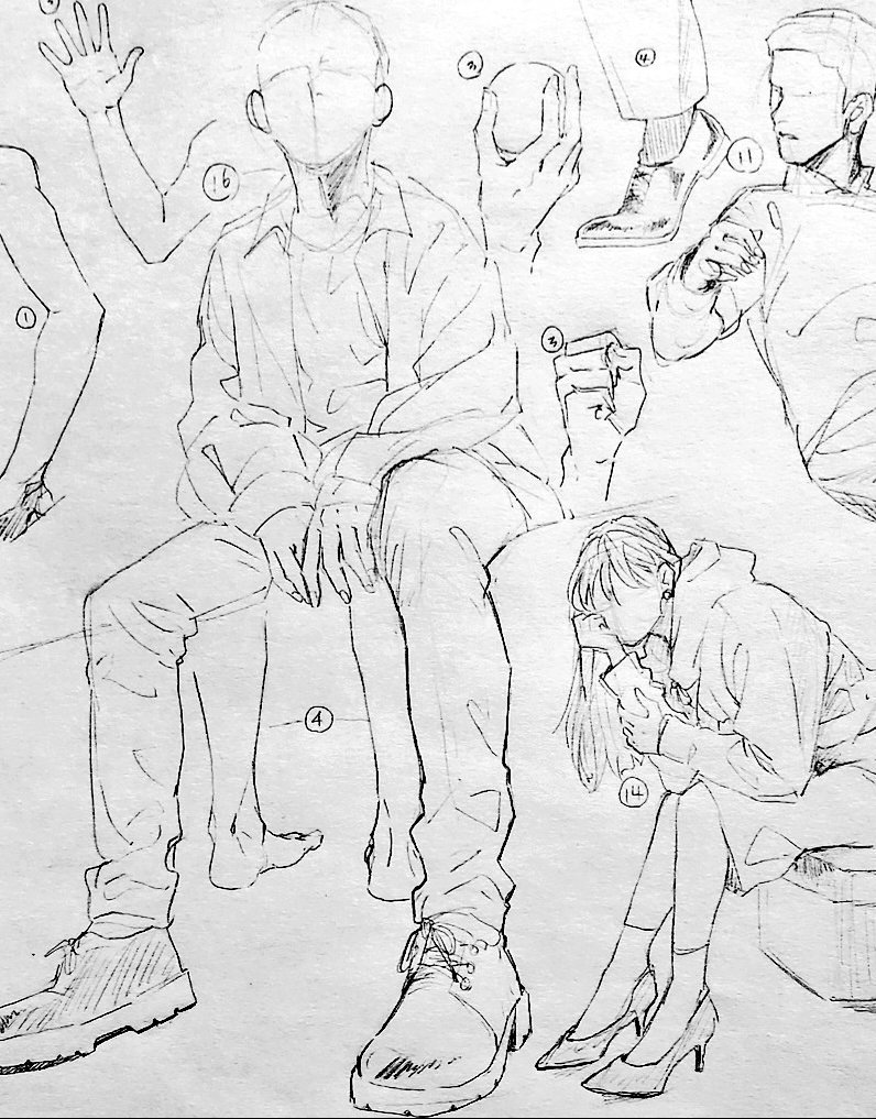 描く頻度が減ってから色々と忘れてて、タグ絵を描いてる時にここはどう描いてたっけ?みたいな事が多発して過去の練習絵を見返してた。 