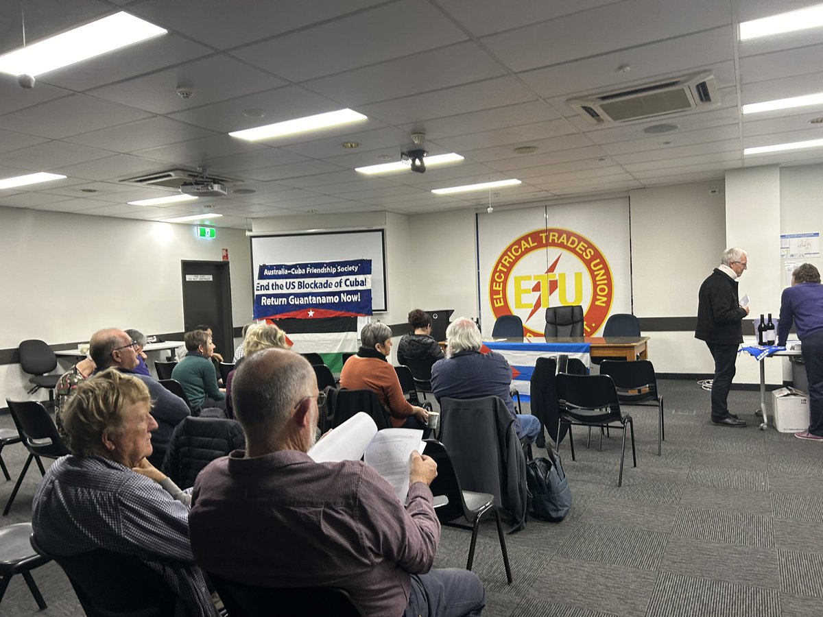 Agradezco a la #ETU-Brisbane el apoyo brindado para la realización del Evento vs el #BloqueoGenocida  y su apoyo y solidaridad hacia #Cuba