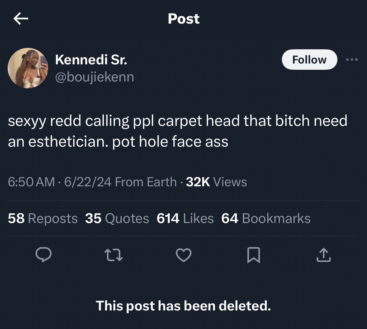 don’t know why she deleted, but she spoke fr