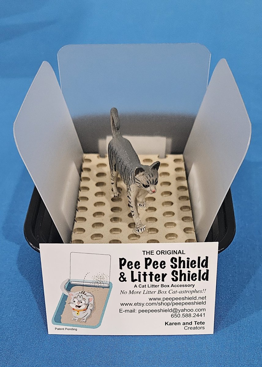 peepeeshield's tweet photo. A miniature sample of our fabulous litter shield product for cat litter boxes. 3-pack of shields only $16.99 + Free Shipping 
https://t.co/ZJ6mIsyzXk https://t.co/w4Jn9OM4PI