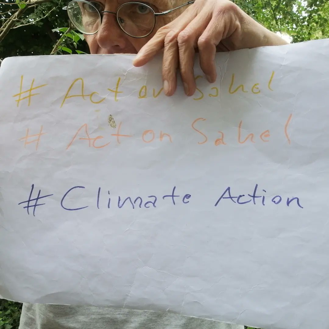 endelstamberg's tweet photo. ActOnSahel
team advocates 4 Peace in the Sahel with #ClimateAction. Sahel needs more #trees not weapons.Pls redirect the military funds to tackle climate change, poverty, terrorism &amp; conflicts. #ActOnSahel 
@auggwi
@1_billiontrees
@UNCCD
@IPBES https://t.co/cF97zFdjHb