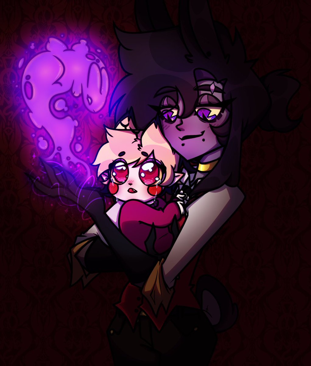 UsagiiChuwu's tweet photo. Lilura y Damian bebe! 💜✨💛
Dibujo terminado de mi Oc Lilura y El Fanchild (Appleradio) de @KishuuToo , el pequeño Damian, por el lore de mi oc, seguramente Lucifer se lo dejaría a cargo mientras ellos salen a una cita romántica jsdhsjdh
#HazbinHotel #hazbinehotelart https://t.co/62ziKqF0oI