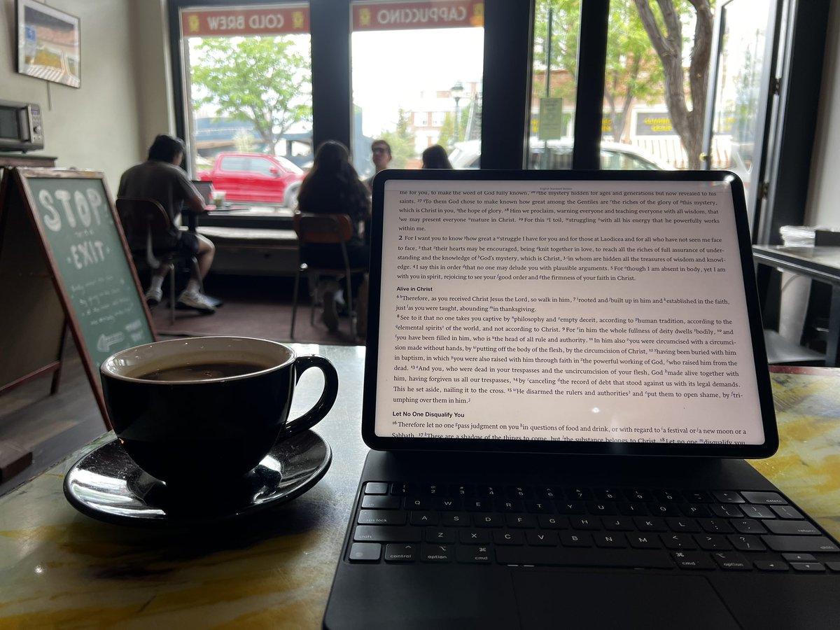 When it is 115 degrees, you head 2 hours north where it is 77! Enjoying cooler temps, an americano, and Colossians meditation in Flagstaff today with the fam. #basinlife