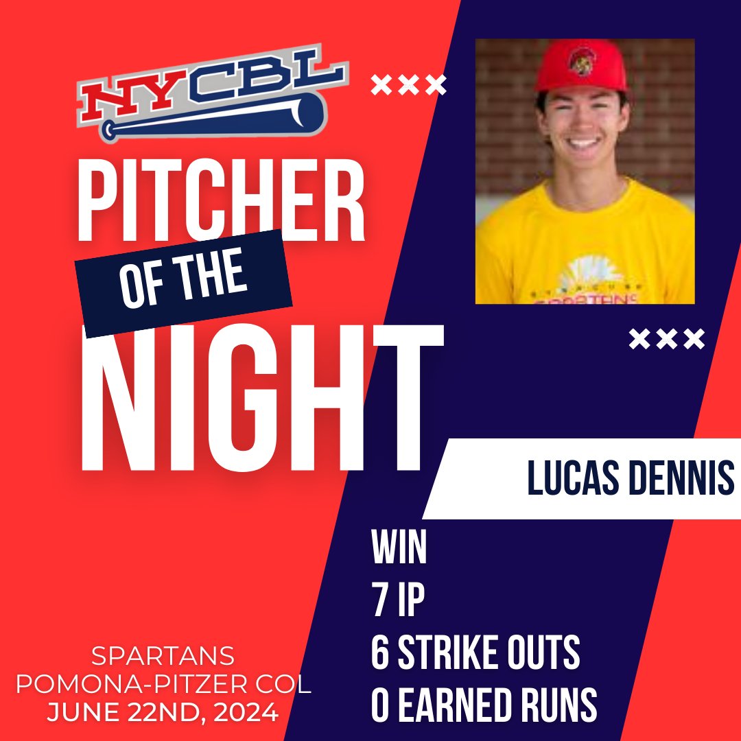 The pitcher of the night for Saturday, June 22nd is Lucas Dennis!