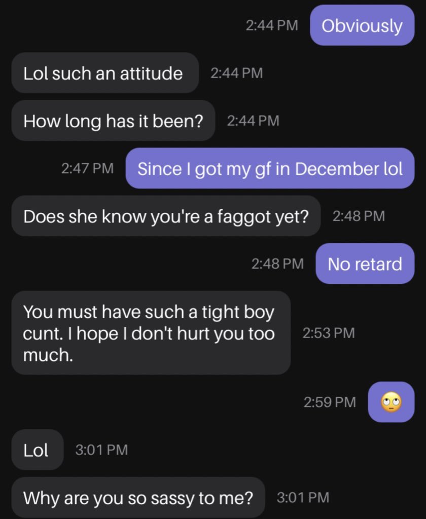 iFightForKids's tweet image. You’re a homophobic bigot and get lectured if you say “faggot”, but the chair of LGBTQ Dems of Maryland can just sit around all day calling a 14-year-old “faggot” and talking about “tight boy cunt”.

This is the world we live in.