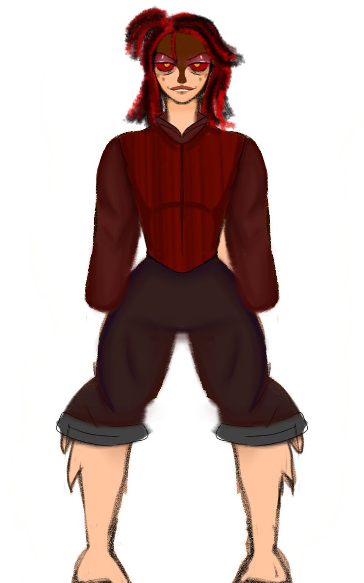 yourdarkart's tweet photo. I put clothes on naked alaster... He felt strange naked. Idk how to put pants on deer legs 🧍🏿‍♀️ https://t.co/q2MLqkV0Ce