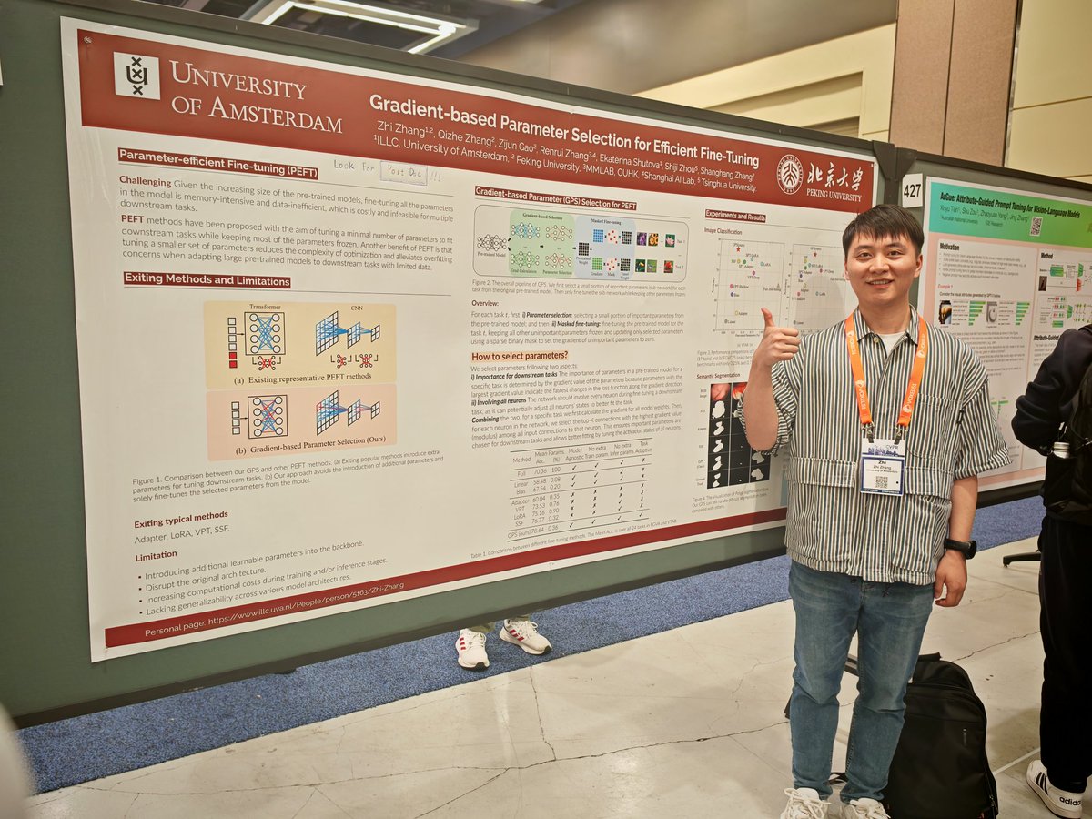 Our new work in CVPR, a new PEFT method, "Gradient-based parameter selection for efficient fine-tuning" #CVPR #PEFT