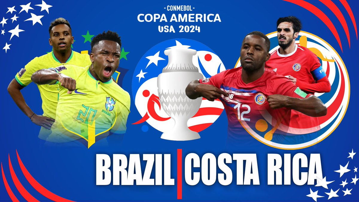 Brazil vs Costa Rica Live Streaming and TV Listings, Live Scores, Videos - June 25, 2024 - Copa America