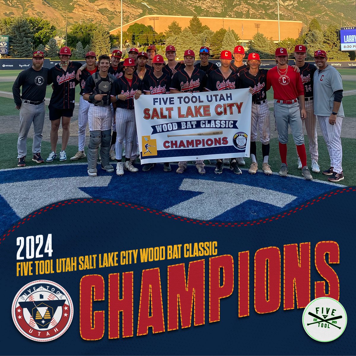 Five Tool Utah (@fivetoolut) on Twitter photo 🏆Champions🏆
Congrats to <a href="/CatalystBA1/">CATALYST BASEBALL</a> Cardinals- Payne on winning the 18U Championship of the <a href="/FiveTool/">Five Tool Baseball</a> Utah Salt Lake City Wood Bat Classic.
#WatchEm 🏆Champions🏆
Congrats to <a href="/CatalystBA1/">CATALYST BASEBALL</a> Cardinals- Payne on winning the 18U Championship of the <a href="/FiveTool/">Five Tool Baseball</a> Utah Salt Lake City Wood Bat Classic.
#WatchEm